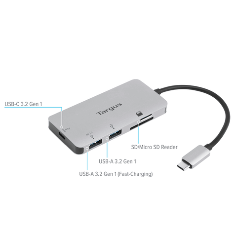 USB-C Multi-Port Hub with Card Reader and 100W PD Pass-Thru hidden
